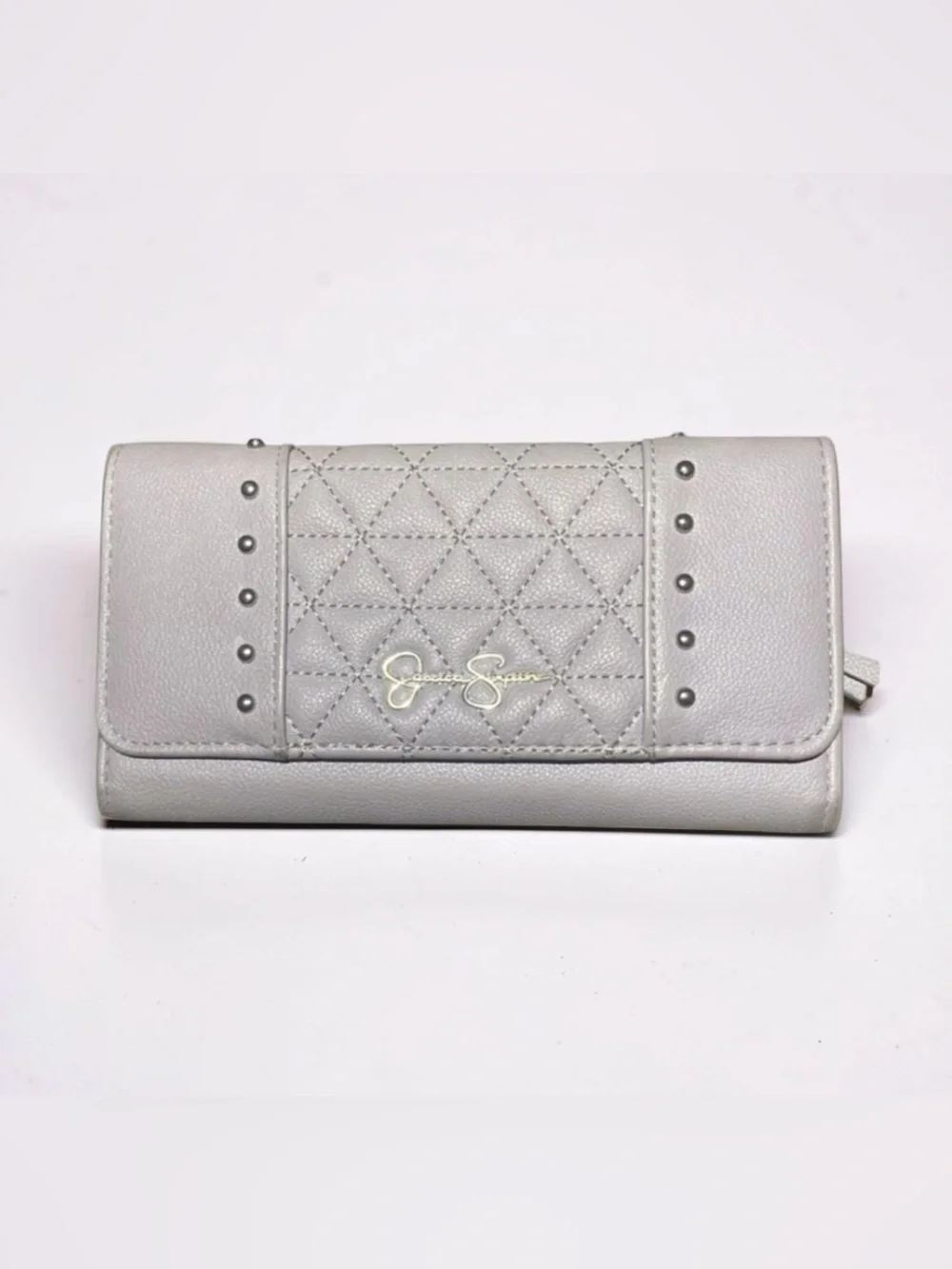 Jessica Simpson Quilted Wallet with Studs - Dusty Lavender